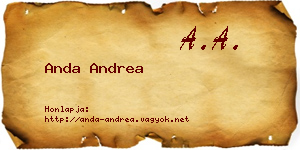 Anda Andrea névjegykártya