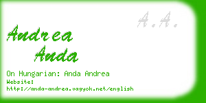 andrea anda business card